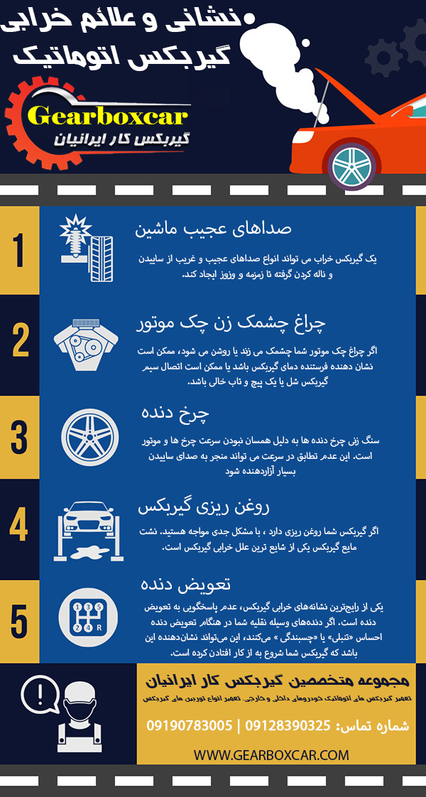 علائم و نشانی خرابی گیربکس اتوماتیک